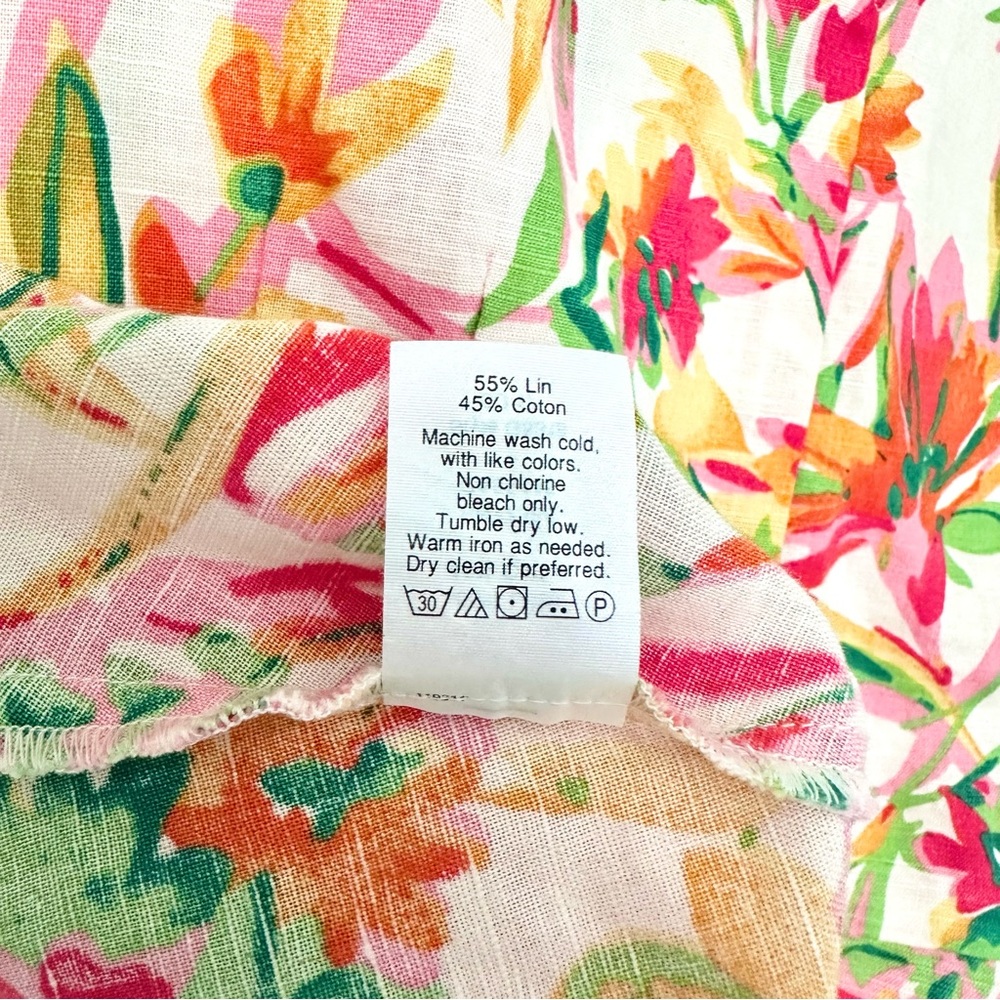 J. Crew NWT Floral Peplum Linen Cotton Sleeveless Top Blouse - Picture 5 of 7